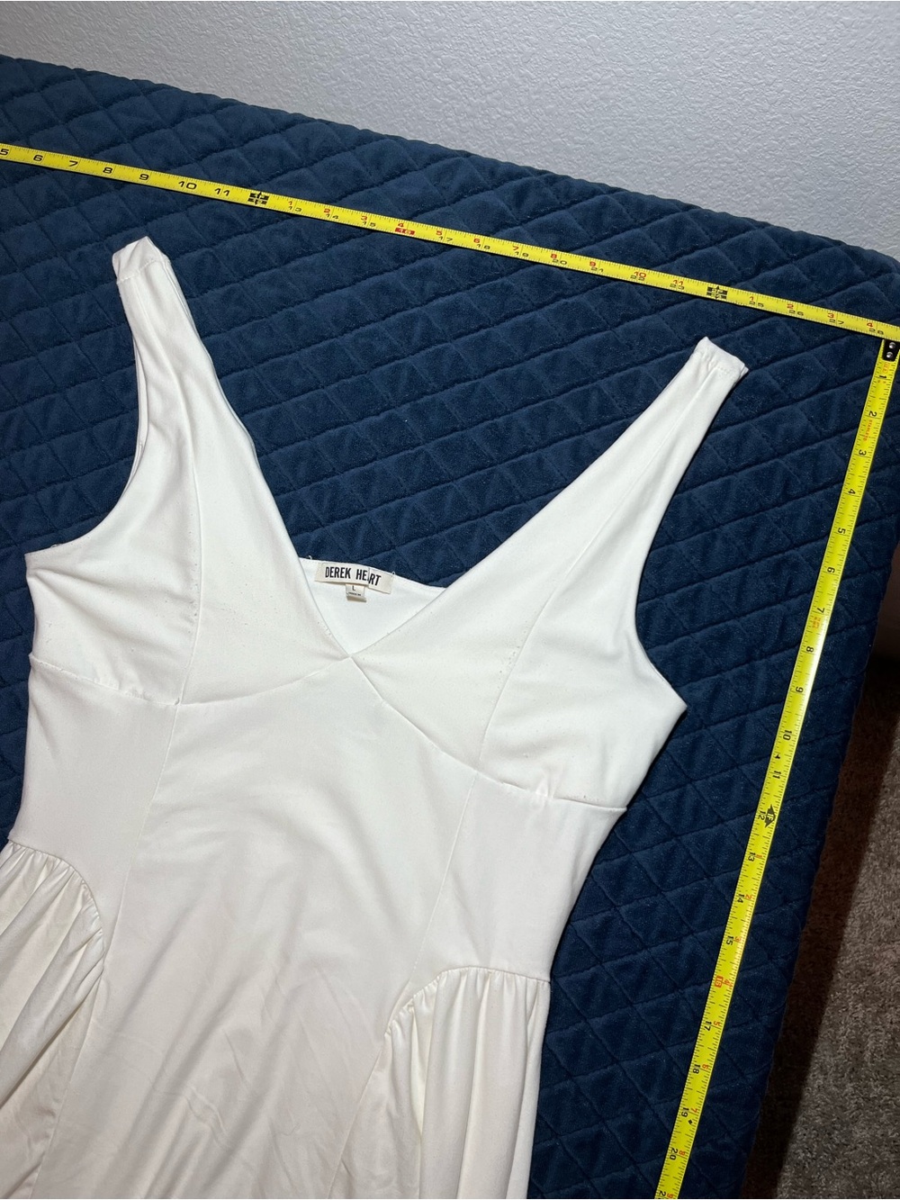 Derek Heart Strapless White Fit-and-Flare Dress - Picture 3 of 7